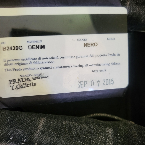 🔥Prada Canapa Logo Nero Denim tote. - Picture 9 of 15